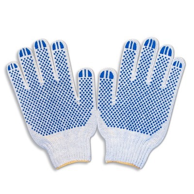 Перчатки хлопчатобумажные с ПВХ покрытием 5-нитей 10 класс (47-49 гр)