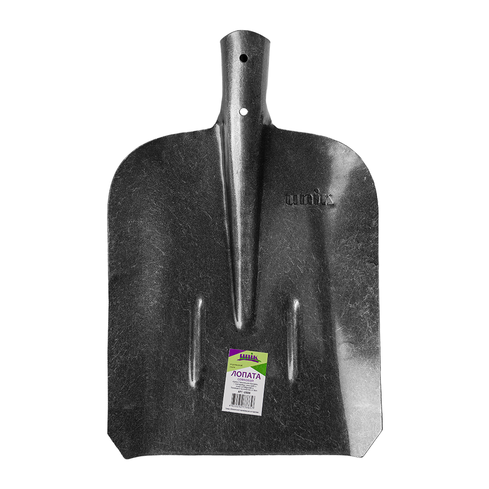 Лопата совковая из рельсовой стали, с ребром жесткости, без черенка UNIK