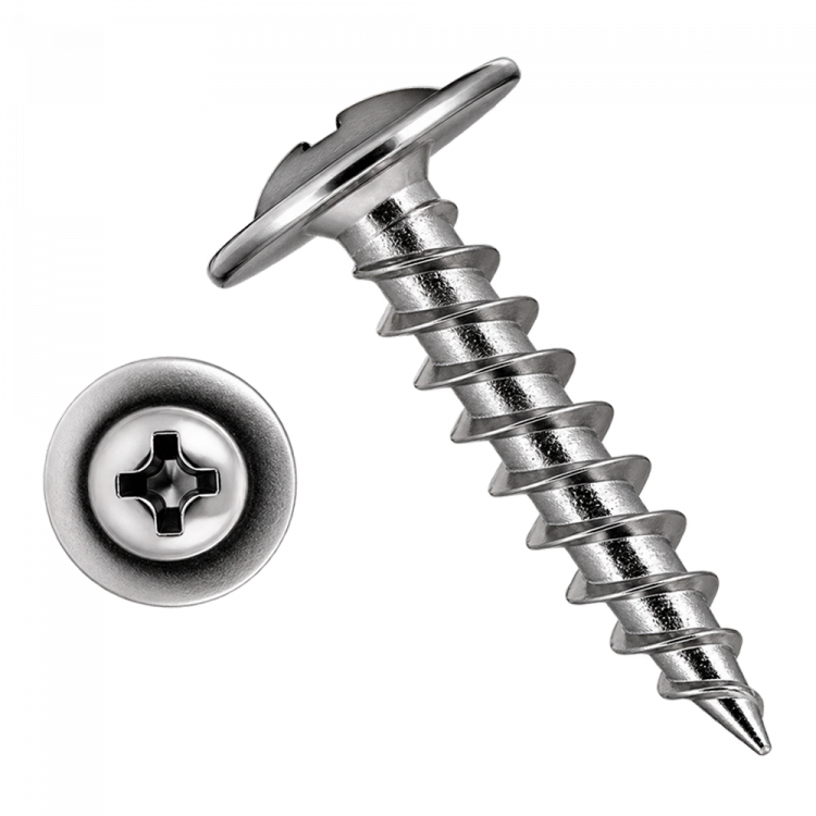 Саморез с прессшайбой 4,2х25мм остроконечный цинк